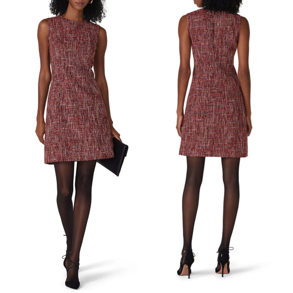 Adam Lippes x RTR Red Tweed Sheath - Size 8 - Picture 1 of 6